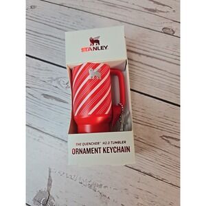 Stanley Ornament Keychain Candy‎ Cane Twist Limited Holiday Collection